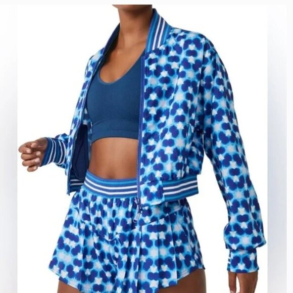 NWT Free People Movement Top Seed Printed Tennis Jacket - Picture 2 of 8